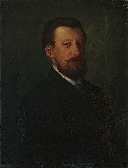 Podobizeň muža s plnofúzom, 1872, Vojtech Klimkovič