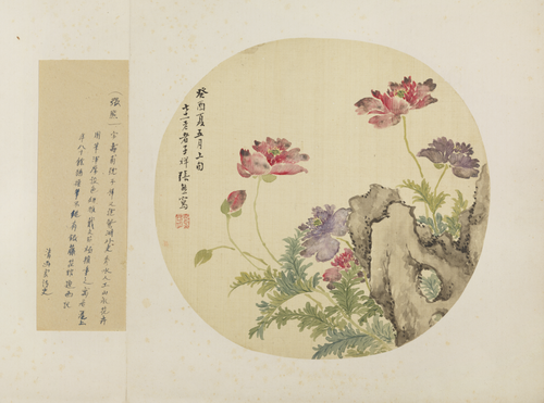 张熊罂粟花纨扇页, , Zhang Xiong