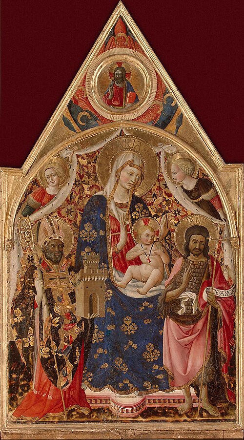 Vierge à l'Enfant entre saint Médard et saint Jean, 1415, Antonio da Firenze