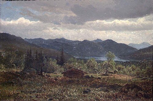 Landscape with Mountain Farm, 1848, Gustav Adolph Mordt