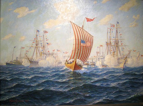 "Viking" arrives in Chicago, 1898, Hjalmar Johnssen
