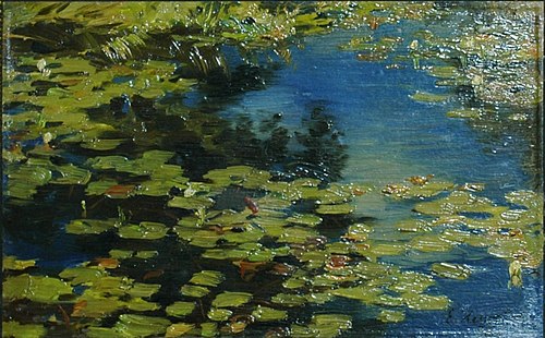 Teich mit Seerosen, 1898, Ernst Henseler