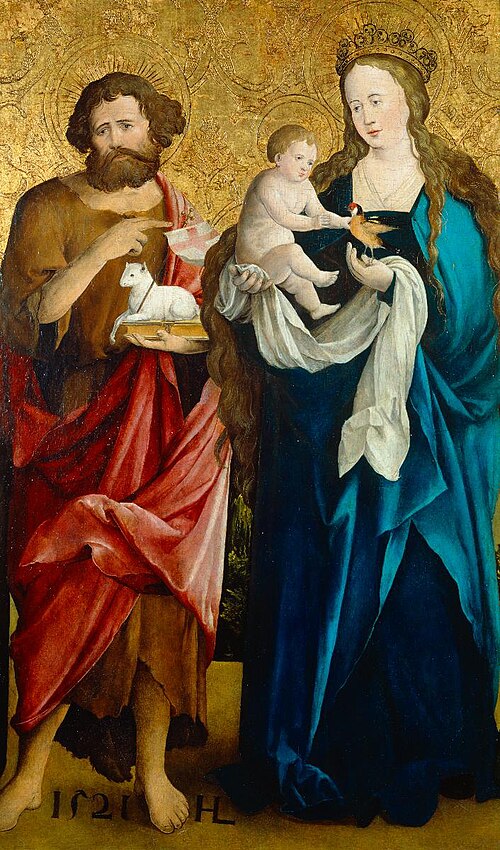 Johannes der Täufer und Maria mit dem Jesuskind, 1521, Hans Leu le Jeune