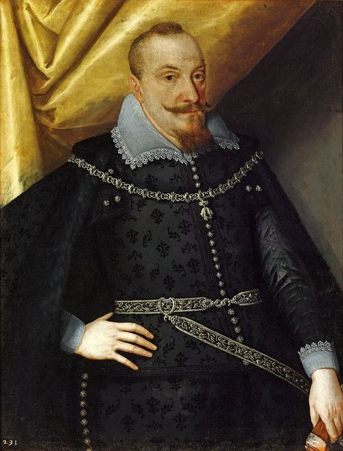 Portrait de Sigismond III Vasa (détail)., 1610, Jakob Troschel