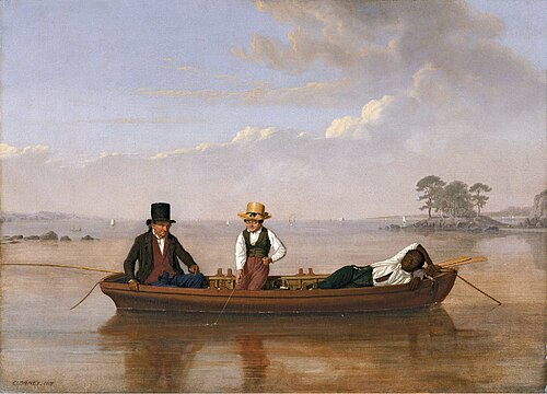 Fishing Party on Long Island Sound off New Rochelle, 1847, James Goodwyn Clonney