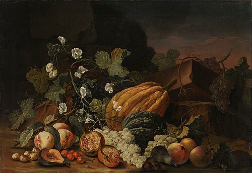 Stillleben mit Melonen und Weintrauben, 1795, Johann Amandus Winck