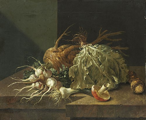 Vegetable still life, 1807, Johann Amandus Winck