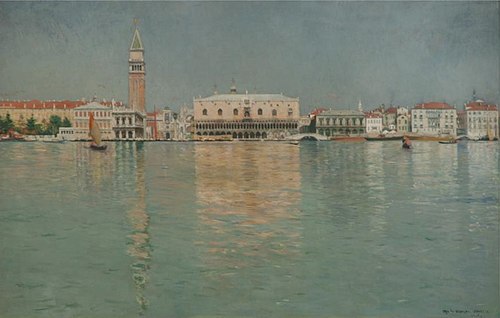 Dodge's Palace from the Lagoon, 1880, Otto Henry Bacher