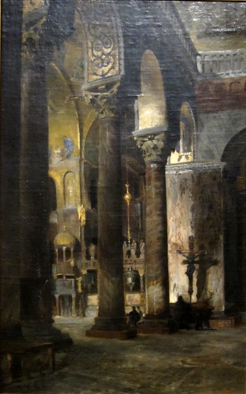 Interior, Basilica di San Marco, Venice, 1881, Otto Henry Bacher