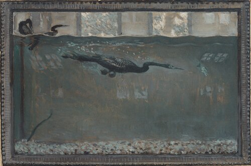 Diving Cormorant, 1900, Otto Henry Bacher
