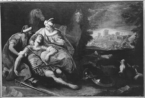 Der verwundete Tancred von Erminia gepflegt, 1695, Paolo De Matteis