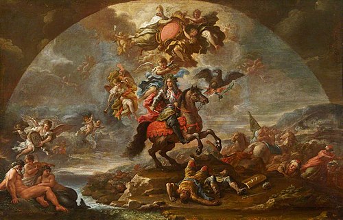 A Glorification of Prince Eugene (1663-1736) of Savoy's Victories over the Turks in Hungary and at Z, 1712, Paolo De Matteis