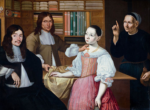 In the Draper´s Shop, 1670, Adriaen van Bloemen