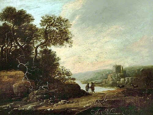 Landscape with Castle Ruins, , Abraham Blommaert