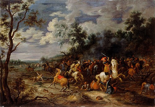 Cavalry battle, 1650, Alexander Casteels the Elder