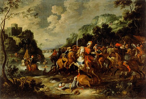 Joshua Fights the Amalekites, 1650, Alexander Casteels the Elder