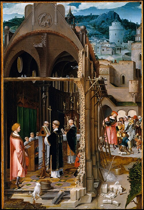 A Sermon on Charity, detail, 1522, maniériste anonyme d'Anvers
