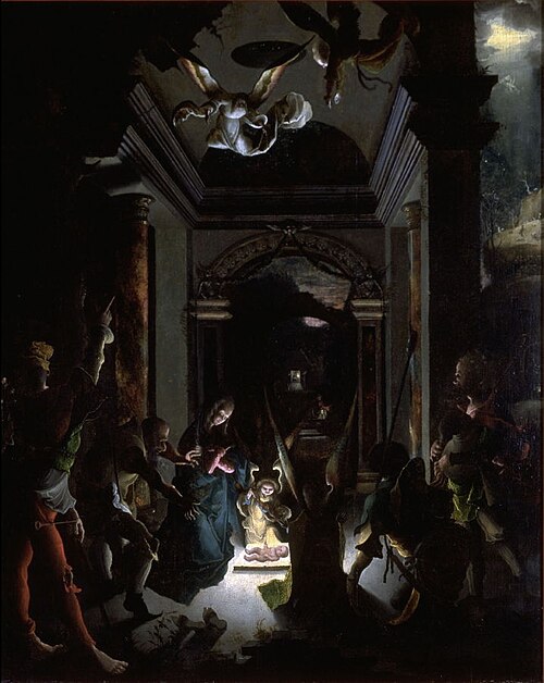 The Adoration of the Shepherds, 1550, maniériste anonyme d'Anvers