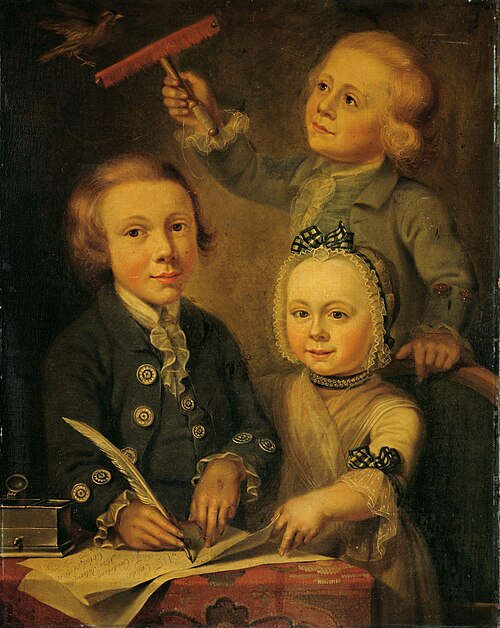 Portrait of the Children of Barend Goudriaan, 1776, Cornelis van Cuylenburgh