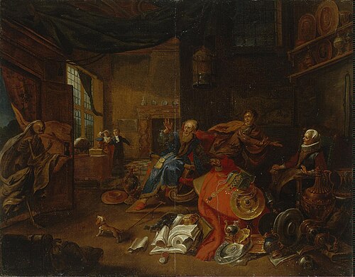 Avaricious One and the Death, 1708, Dominikus Smout
