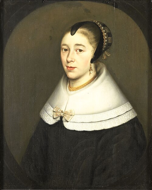 Portrait of a woman, presumably Catharina Kettingh (1626/27-73), wife of Bartholomeus Vermuyden, 1650, Dirck Craey