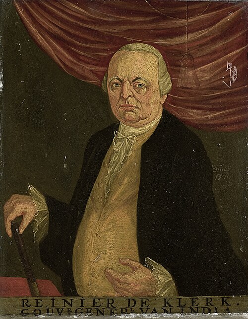 Portrait of Reinier de Klerk (1710-80). Gouverneur-generaal (1777-80), 1779, Franciscus Josephus Fricot