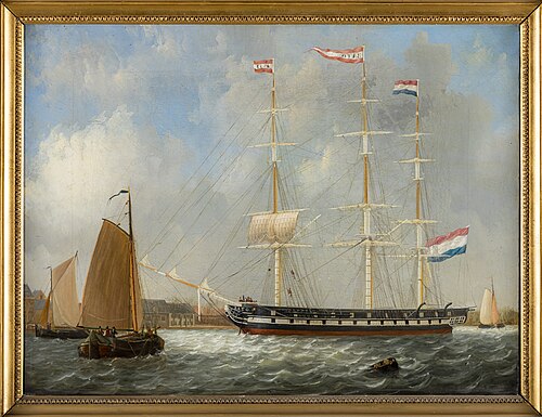 Scheepsportret Bato, 1856, Frans Jacobus van den Blijk
