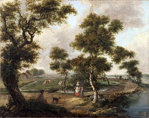 Landschap met figuren, 1781, Gerardus Wieringa