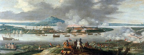 The siege of Schenckenschans by Prince Frederik Hendrik, April 1636, 1650, Gerrit van Santen