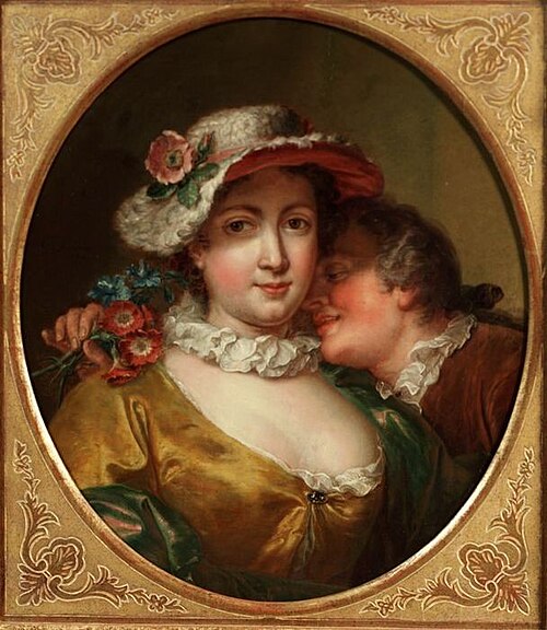 Portret van een amoureus paar, 1752, Gerard Sanders