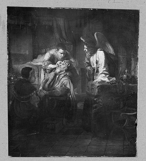 healing of the blind Tobias, 1650, Gerrit Willemsz. Horst