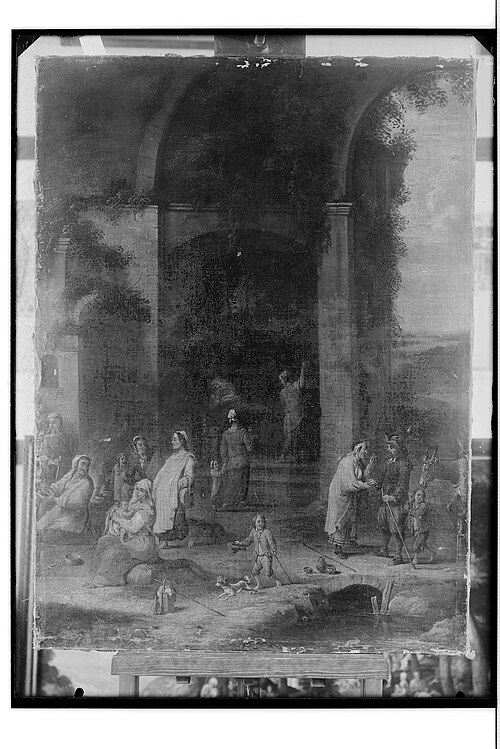 Gypsy camp in an abandoned bulding, , Hendrick Govaerts