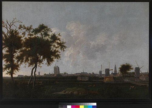 Gezicht op Leeuwarden vanuit het zuiden gezien, 1660, Jacob van der Croos