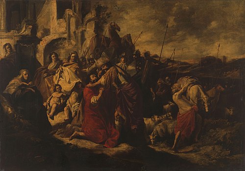 The meeting of Jacob and Esau, 1655, Jacob Hogers