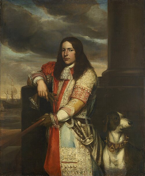 Portrait of Engel de Ruyter (1649-83), Vice-admiral and son of Michiel Adriaensz de Ruyter, 1673, Jan Andrea Lievens