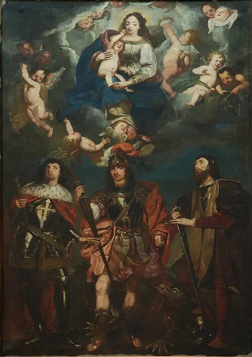 Virgin and child adored by St. Maurice, 1653, Jan de Herdt