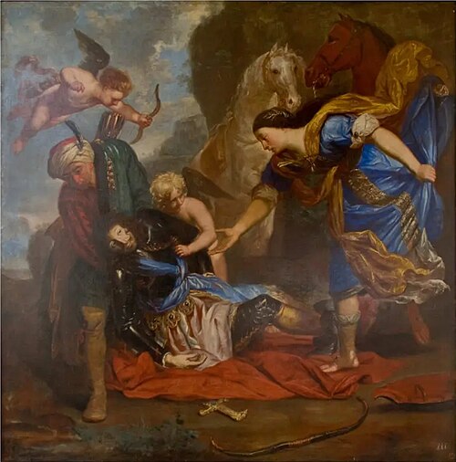 Erminia and Tancred meet, 1667, Jan de Herdt