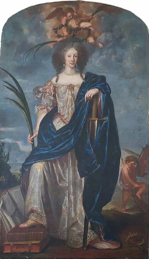 Portrait of Catherine of Questenberg as St. Catherine of Alexandria, 1673, Jan de Herdt