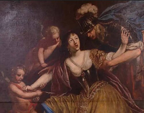 Rinaldo preventing Armida's suicide, 1667, Jan de Herdt