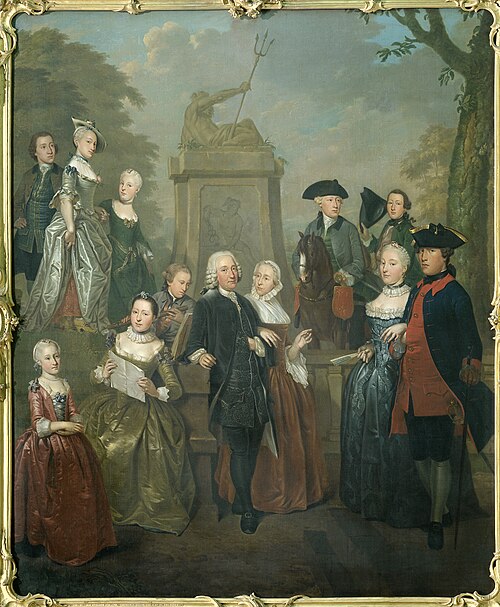 Portrait of Theodorus Bisdom van Vliet and his Family, 1757, Jan Stolker