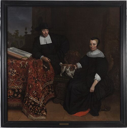 Portret van mogelijk Willem Jansz Verbruggen (ca. 1620-1678) en zijn 2de echtgenote Geertrui Strijen, 1670, Jan van Rossum