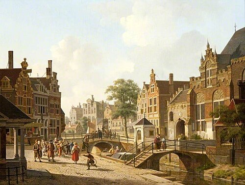A Dutch Street, with Children Fighting, , Jan Hendrik Verheijen