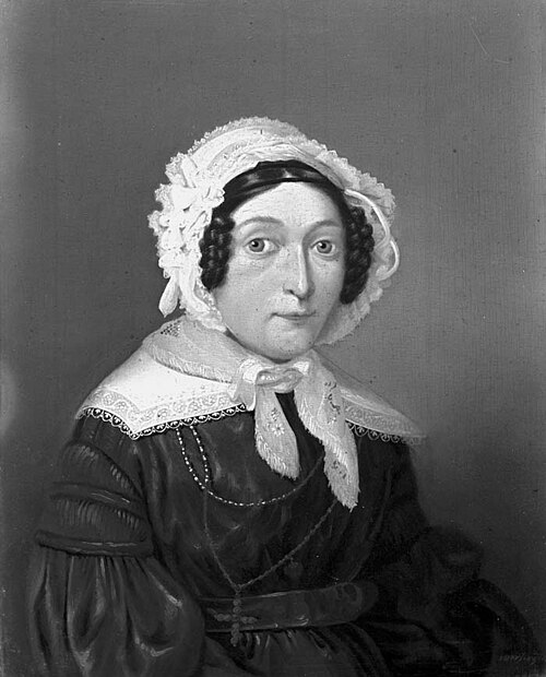 Portret van Gertrudis Margaretha de Klijn (1803-1873), echtgenote van Joannes Rijnbout, 1845, Jan Hendrik Verheijen