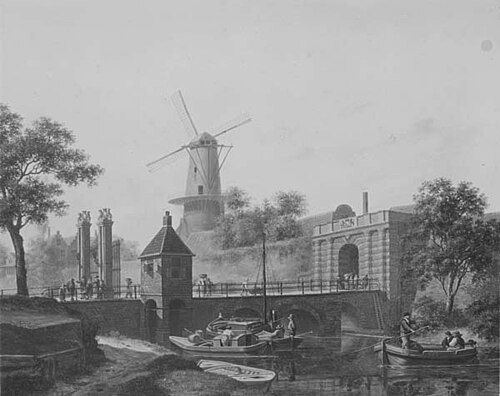 View of the Tolsteegpoort in Utrecht, 1821, Jan Hendrik Verheijen
