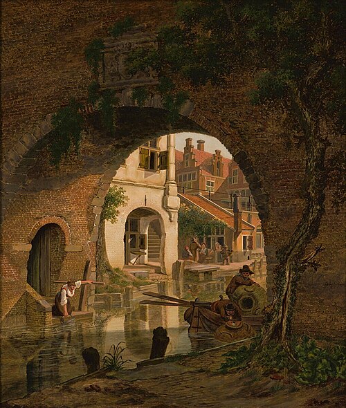 Canal in Utrecht, 1817, Jan Hendrik Verheijen
