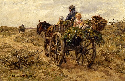 Het groentekarretje, 1900, Jan Zoetelief Tromp
