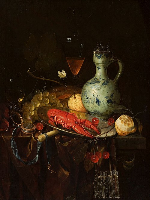 Still life with a lobster., 1700, Nicolaes van Gelder