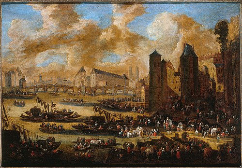 Le Pont-Neuf, la Cité, la Tour et la Porte de Nesle, vers 1650, 1673, Pieter Casteels II