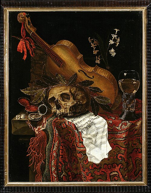 Vanitas-stilleven, 1668, Peter van Kessel