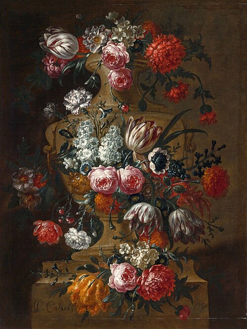Flowers in a Stone Urn, 1690, Peter Franz Casteels